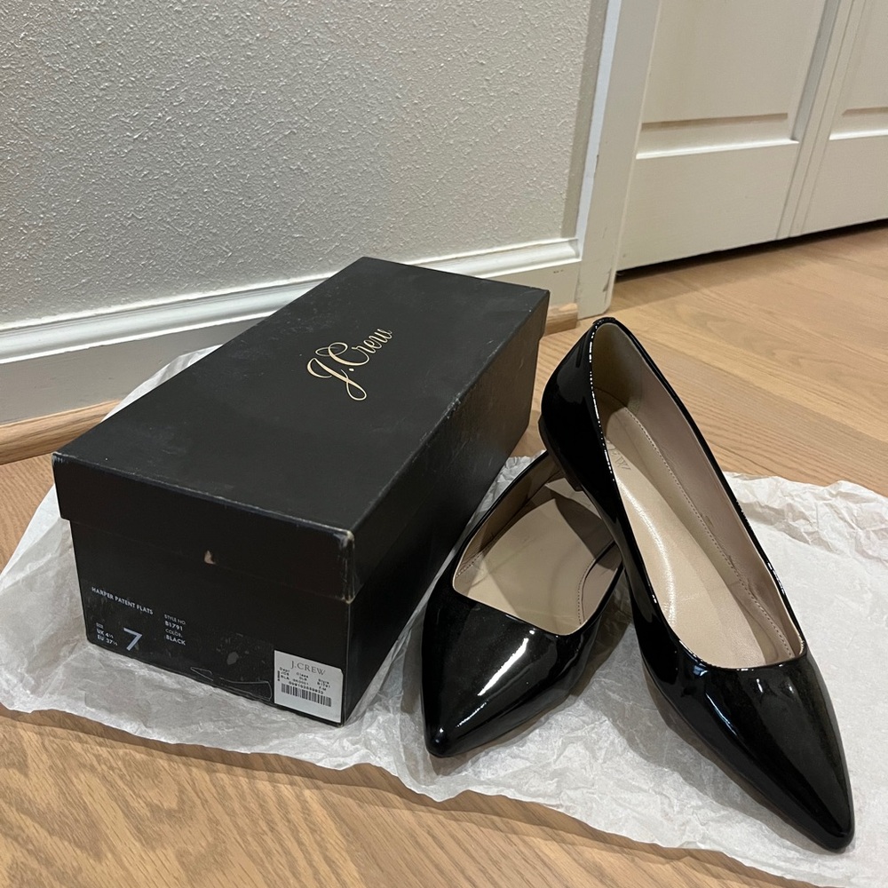 J. Crew Shiny Black Women's Loafers